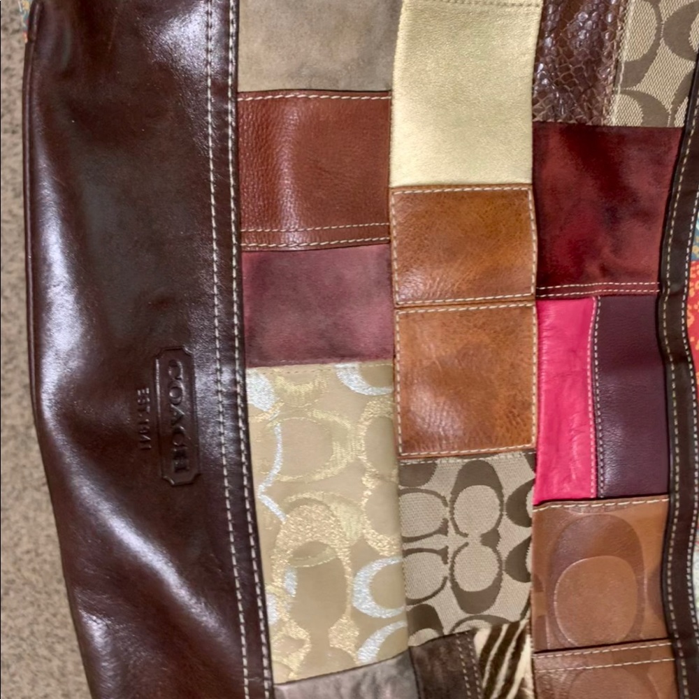 Coach patchwork shoulder bag